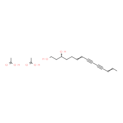 ChemSpider 2D Image | 6,12-Tetradecadiene-8,10-diyne-1,3-diol - acetic acid (1:2) | C18H26O6