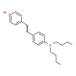 ChemSpider 2D Image | 4-[2-(4-Bromophenyl)vinyl]-N,N-dibutylaniline | C22H28BrN