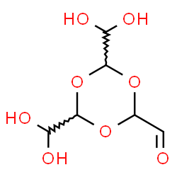 ChemSpider 2D Image | 4,6-Bis(dihydroxymethyl)-1,3,5-trioxane-2-carbaldehyde | C6H10O8