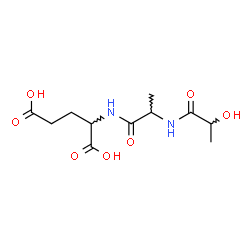 ChemSpider 2D Image | N-Lactoylalanylglutamic acid | C11H18N2O7