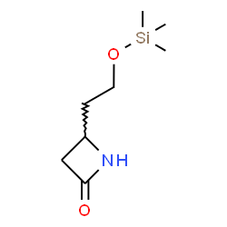 ChemSpider 2D Image | 4-{2-[(Trimethylsilyl)oxy]ethyl}-2-azetidinone | C8H17NO2Si
