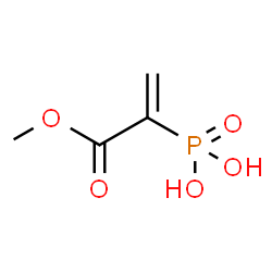 ChemSpider 2D Image | (3-Methoxy-3-oxo-1-propen-2-yl)phosphonic acid | C4H7O5P