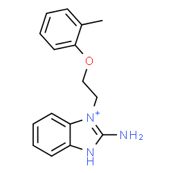 ChemSpider 2D Image | 2-Amino-3-[2-(2-methylphenoxy)ethyl]-1H-benzimidazol-3-ium | C16H18N3O