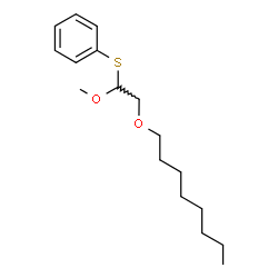 ChemSpider 2D Image | {[1-Methoxy-2-(octyloxy)ethyl]sulfanyl}benzene | C17H28O2S