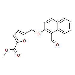 ChemSpider 2D Image | Methyl 5-{[(1-formyl-2-naphthyl)oxy]methyl}-2-furoate | C18H14O5