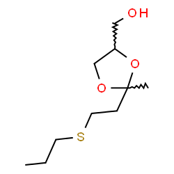 ChemSpider 2D Image | {2-Methyl-2-[2-(propylsulfanyl)ethyl]-1,3-dioxolan-4-yl}methanol | C10H20O3S