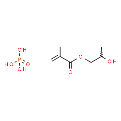 ChemSpider 2D Image | 2-Hydroxypropyl 2-methylacrylate - phosphoric acid (1:1) | C7H15O7P