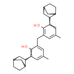 ChemSpider 2D Image | 2,2'-Methylenebis[6-(bicyclo[2.2.1]hept-2-yl)-4-methylphenol] | C29H36O2