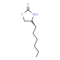 ChemSpider 2D Image | 4-Hexyl-1,3-thiazolidine-2-thione | C9H17NS2