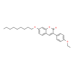 ChemSpider 2D Image | 3-(4-Ethoxyphenyl)-7-(nonyloxy)-2H-chromen-2-one | C26H32O4