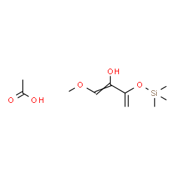 ChemSpider 2D Image | 1-Methoxy-3-[(trimethylsilyl)oxy]-1,3-butadien-2-ol - acetic acid (1:1) | C10H20O5Si
