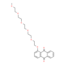 ChemSpider 2D Image | 1-(2,5,8,11,14-Pentaoxahexadecan-16-yloxy)-9,10-anthraquinone | C25H30O8