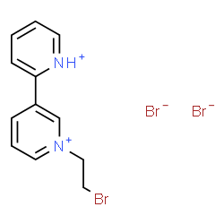 ChemSpider 2D Image | 1'-(2-Bromoethyl)-2,3'-bipyridinium dibromide | C12H13Br3N2