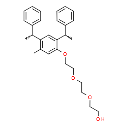 ChemSpider 2D Image | 2-(2-{2-[5-Methyl-2,4-bis(1-phenylethyl)phenoxy]ethoxy}ethoxy)ethanol | C29H36O4