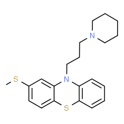 ChemSpider 2D Image | 2-(Methylsulfanyl)-10-[3-(1-piperidinyl)propyl]-10H-phenothiazine | C21H26N2S2