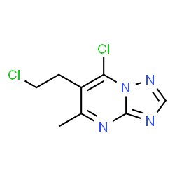 ChemSpider 2D Image | 7-Chloro-6-(2-chloroethyl)-5-methyl[1,2,4]triazolo[1,5-a]pyrimidine | C8H8Cl2N4