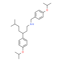 ChemSpider 2D Image | N-(4-Isopropoxybenzyl)-3-(4-isopropoxyphenyl)-6-methyl-1-heptanamine | C27H41NO2