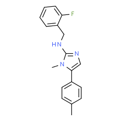 ChemSpider 2D Image | N-(2-Fluorobenzyl)-1-methyl-5-(4-methylphenyl)-1H-imidazol-2-amine | C18H18FN3