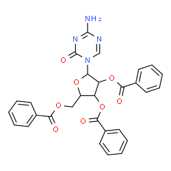 ChemSpider 2D Image | 4-Amino-1-(2,3,5-tri-O-benzoylpentofuranosyl)-1,3,5-triazin-2(1H)-one | C29H24N4O8