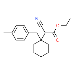 ChemSpider 2D Image | Ethyl cyano[1-(4-methylbenzyl)cyclohexyl]acetate | C19H25NO2