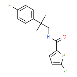 ChemSpider 2D Image | 5-Chloro-N-[2-(4-fluorophenyl)-2-methylpropyl]-2-thiophenecarboxamide | C15H15ClFNOS