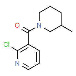 ChemSpider 2D Image | 2-chloro-3-[(3-methylpiperidin-1-yl)carbonyl]pyridine | C12H15ClN2O