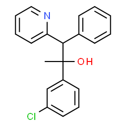 ChemSpider 2D Image | 2-(3-Chlorophenyl)-1-phenyl-1-(2-pyridinyl)-2-propanol | C20H18ClNO