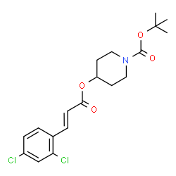 ChemSpider 2D Image | 2-Methyl-2-propanyl 4-{[(2E)-3-(2,4-dichlorophenyl)-2-propenoyl]oxy}-1-piperidinecarboxylate | C19H23Cl2NO4