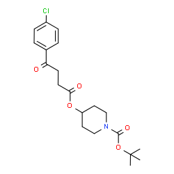 ChemSpider 2D Image | 2-Methyl-2-propanyl 4-{[4-(4-chlorophenyl)-4-oxobutanoyl]oxy}-1-piperidinecarboxylate | C20H26ClNO5