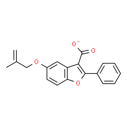 ChemSpider 2D Image | 5-[(2-Methyl-2-propen-1-yl)oxy]-2-phenyl-1-benzofuran-3-carboxylate | C19H15O4