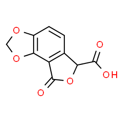 ChemSpider 2D Image | 8-Oxo-6,8-dihydrofuro[3,4-e][1,3]benzodioxole-6-carboxylic acid | C10H6O6