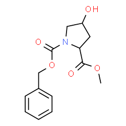 ChemSpider 2D Image | 1-Benzyl 2-methyl 4-hydroxy-1,2-pyrrolidinedicarboxylate | C14H17NO5