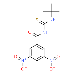 ChemSpider 2D Image | N-[(2-Methyl-2-propanyl)carbamothioyl]-3,5-dinitrobenzamide | C12H14N4O5S