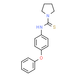 ChemSpider 2D Image | N-(4-Phenoxyphenyl)-1-pyrrolidinecarbothioamide | C17H18N2OS