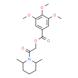 ChemSpider 2D Image | 2-(2,6-Dimethyl-1-piperidinyl)-2-oxoethyl 3,4,5-trimethoxybenzoate | C19H27NO6