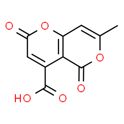 ChemSpider 2D Image | 7-Methyl-2,5-dioxo-2H,5H-pyrano[4,3-b]pyran-4-carboxylic acid | C10H6O6