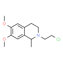 ChemSpider 2D Image | 2-(2-Chloroethyl)-6,7-dimethoxy-1-methyl-1,2,3,4-tetrahydroisoquinoline | C14H20ClNO2