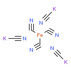 ChemSpider 2D Image | (Cyano-kappaC)potassium - tris(cyano-kappaC)iron (3:1) | C6FeK3N6
