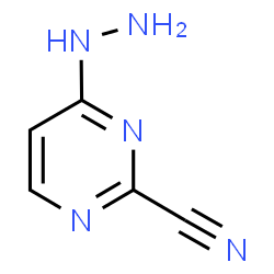ChemSpider 2D Image | 4-Hydrazino-2-pyrimidinecarbonitrile | C5H5N5