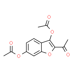ChemSpider 2D Image | 2-Acetyl-1-benzofuran-3,6-diyl diacetate | C14H12O6