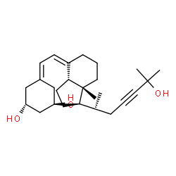ChemSpider 2D Image | (1R,3R,7Z,14beta,17beta)-17-[(2R)-6-Hydroxy-6-methyl-4-heptyn-2-yl]-9,10-secoestra-5,7-diene-1,3-diol | C26H40O3