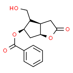 ChemSpider 2D Image | (3aR,5R,6aS)-4-(Hydroxymethyl)-2-oxohexahydro-2H-cyclopenta[b]furan-5-yl benzoate | C15H16O5