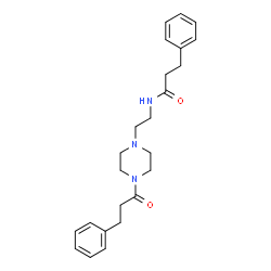 ChemSpider 2D Image | 3-Phenyl-N-{2-[4-(3-phenylpropanoyl)-1-piperazinyl]ethyl}propanamide | C24H31N3O2