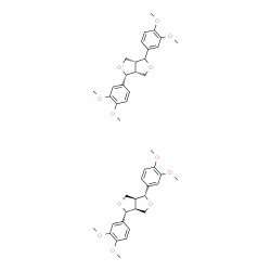 ChemSpider 2D Image | (1R,3aR,6aR)-1,4-Bis(3,4-dimethoxyphenyl)tetrahydro-1H,3H-furo[3,4-c]furan - (1R,3aS,4R,6aS)-1,4-bis(3,4-dimethoxyphenyl)tetrahydro-1H,3H-furo[3,4-c]furan (1:1) | C44H52O12