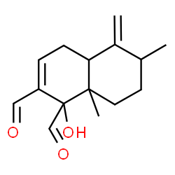 ChemSpider 2D Image | 1-Hydroxy-6,8a-dimethyl-5-methylene-1,4,4a,5,6,7,8,8a-octahydro-1,2-naphthalenedicarbaldehyde | C15H20O3