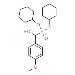 ChemSpider 2D Image | Dicyclohexyl [hydroxy(4-methoxyphenyl)methyl]phosphonate | C20H31O5P