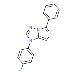 ChemSpider 2D Image | 1-(4-Chlorophenyl)-5-phenyl-1H-imidazo(1,5-b)(1,2,4)triazole | C16H11ClN4