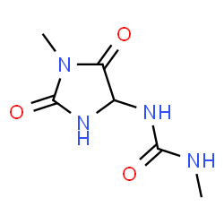 ChemSpider 2D Image | 1-Methyl-3-(1-methyl-2,5-dioxo-4-imidazolidinyl)urea | C6H10N4O3