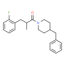 ChemSpider 2D Image | 1-(4-Benzyl-1-piperidinyl)-3-(2-fluorophenyl)-2-methyl-1-propanone | C22H26FNO