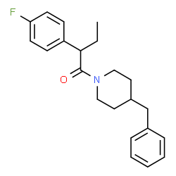 ChemSpider 2D Image | 1-(4-Benzyl-1-piperidinyl)-2-(4-fluorophenyl)-1-butanone | C22H26FNO